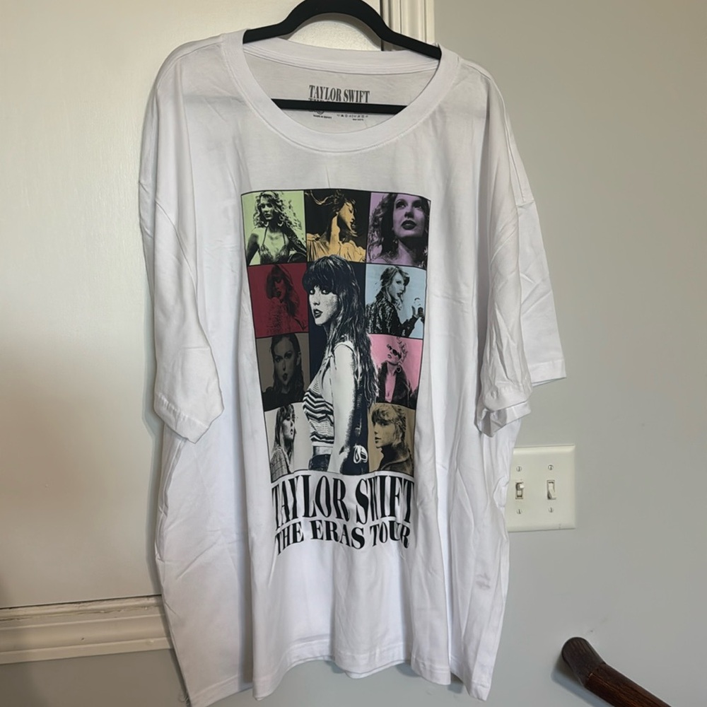 White Taylor Swift Eras Tour tee shirt